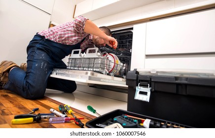 Handyman Repair Dishwasher In  The Kitchen