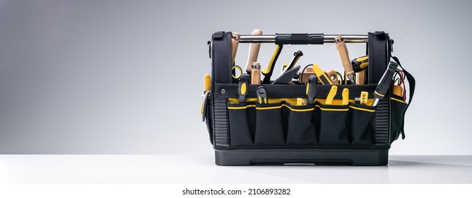 Handyman Service Toolbox Or Tool Box. Workshop Toolkit - Shutterstock ID 2106893282