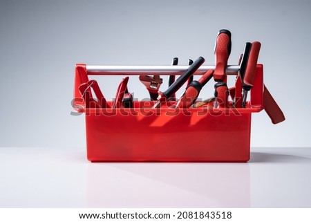 Handyman Service Toolbox Or Tool Box. Workshop Toolkit