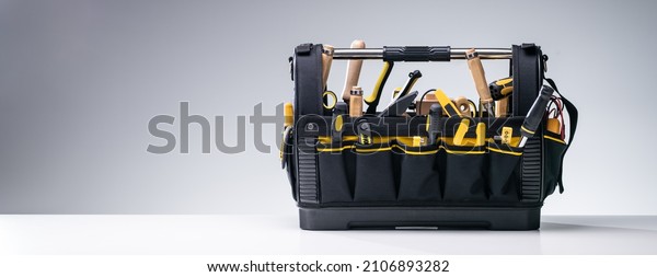 Handyman\
Service Toolbox Or Tool Box. Workshop\
Toolkit