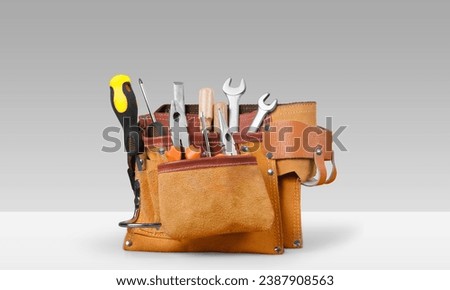 Handyman worker Service Toolbox. Workshop Toolkit