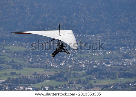 Hang glider in the sky