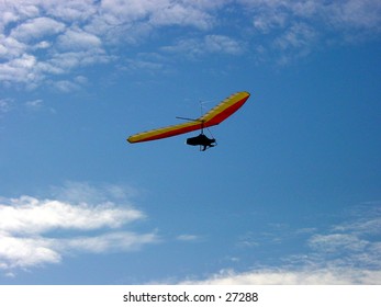 Hang gliding at Fort Funston in San Francisco California