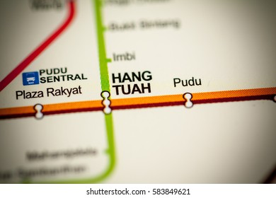 Hang Tuah Station. Kuala Lumpur Metro Map.