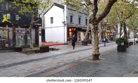 Hang Zhou / China - December 6 2018: Southern Song Dynasty Street