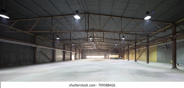 Hangar For Storage. Industrial Warehouse.