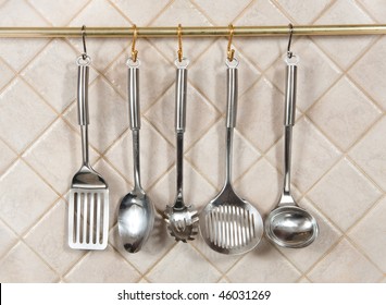 Hanging Assortment Of Kitchen Tools