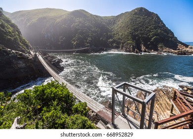 Hanging Bridge Over Storms River Mouth, Tsitsikamma National Park