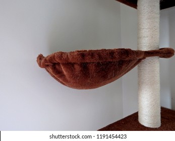 Hanging Brown Cat Bed Empty