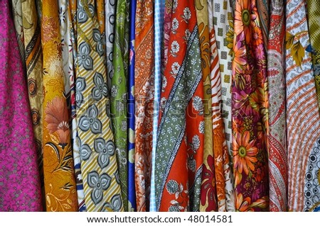 Similar – Image, Stock Photo Colourful African jackets at the Berlin Mauerpark flea market