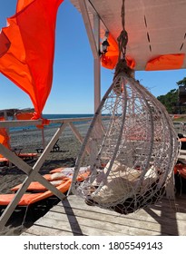 Hanging Egg Chair On The Beach