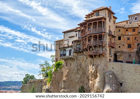 Hanging houses in Cuenca, Castilla-La Mancha, Spain Foto stock © 