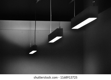 Hanging Lights In An Office Bullpen.