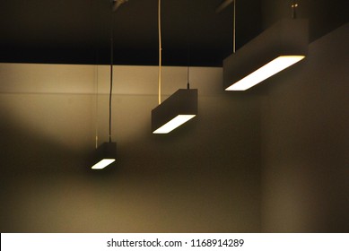 Hanging Lights In An Office Bullpen.