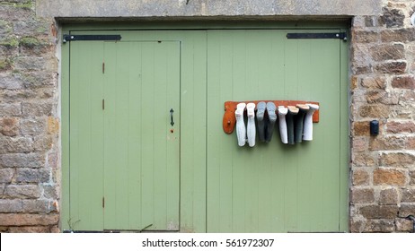 Hanging Muck Boots On A Door