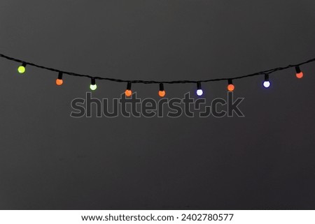 hanging multi colored string lights 