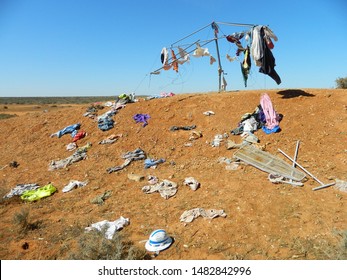 Hanging Out To Dry Wild Clothesline Of Outback Australia Hills Hoist Way Out West