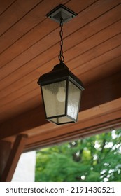 Hanging Outdoor Light Lamp Lantern Iron Fixture On Porch