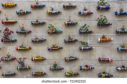 A Hanging Pot Made With A Recycled Bottle Flower Pots Made Of Plastic Bottles