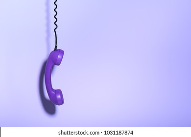 Hanging Purple Phone Handset, Ultra Violet Trend