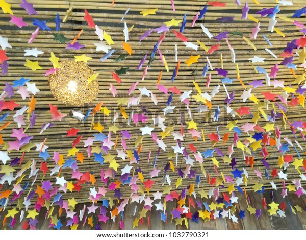 Hanging Stars On Ceiling Royalty Free Stock Image