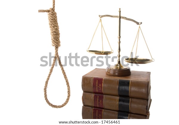 Hangmans Noose Next Scales Justice On Stock Photo (Edit Now) 17456461
