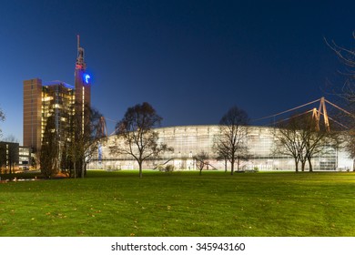 Hannover, Germany - November 13, 2015: Hanover Fairground Is The Largest Exhibition Ground In The World.