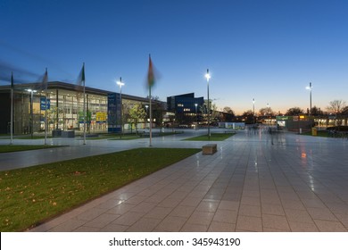 Hannover, Germany - November 13, 2015: Hanover Fairground Is The Largest Exhibition Ground In The World.