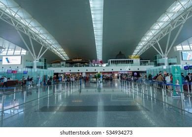 Hanoi, Vietnam - 27 Nov, 2016: Scene At Noi Bai Airport 