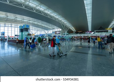 Hanoi, Vietnam - 27 Nov, 2016: Scene At Noi Bai Airport 