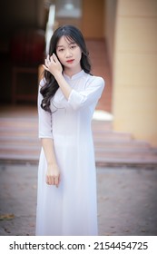 Hanoi, Hanoi  Vietnam - May 2, 2022:  Beautiful High School Girl In The Best Outfits For The Prom