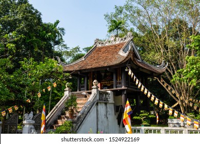 Hanoi/Vietnam - Sept. 15 2019: One Pillar Temple, An Original Temple Was Built In Eleventh Century With Shape Of A Lotus Flower As Seen By Emperor Ly Thai Tong In His Dream.