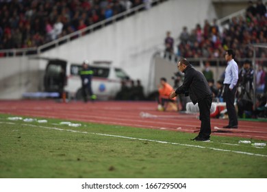 Hanoi-Vietnam-19Nov2019:Park Hang Seo Head Coach Of Vietnam  During Fifa World Cup Qatar 2022 Against Vietnam At My Dinh Stadium,Vietnam