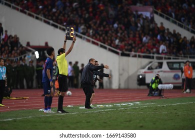 Hanoi-Vietnam-19Nov2019:Park Hang Seo Head Coach Of Vietnam  During Fifa World Cup Qatar 2022 Against Vietnam At My Dinh Stadium,Vietnam