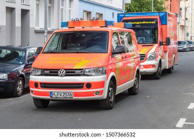 Hanover, Germany - June 8, 2019: Medical Rapid Response Vehicle For Emergency Physicians.