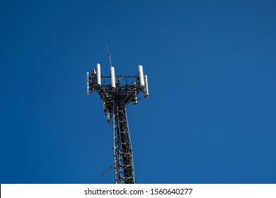 Hanover, PA USA - November 6, 2019: A Cell Phone Communication Tower In Downtown Hanover.