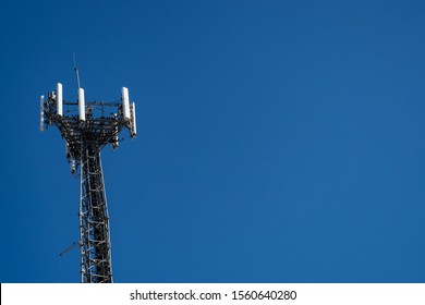 Hanover, PA USA - November 6, 2019: A Cell Phone Communication Tower In Downtown Hanover.