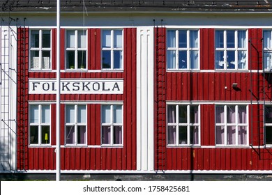 Haparanda, Sweden June 17, 2020 A Red And White Public School House