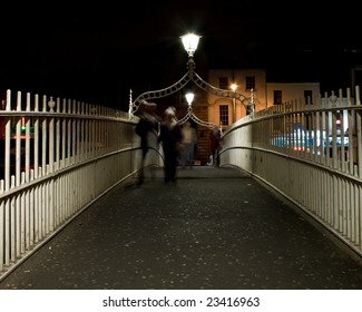 HaPenny Bridge, Dublin At Night