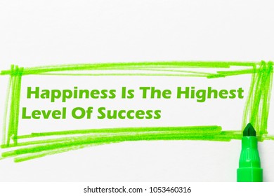 Happiness Highest Level Success Word Written Stock Photo 1053460316 ...