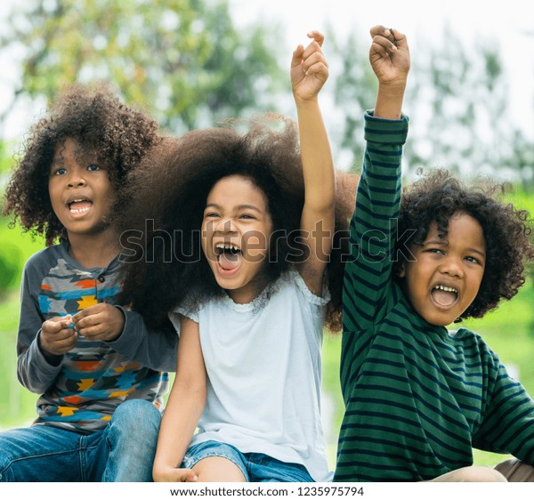 Happy African American Boy Girl Kids Stock Photo 1235975794 | Shutterstock