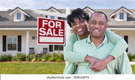 Happy African American Couple Front Beautiful Stock Photo 709014976 ...