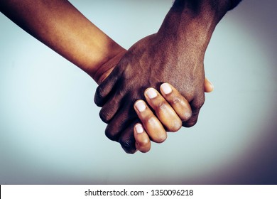 Happy African American Couple Holding Hands Stock Photo (Edit Now ...