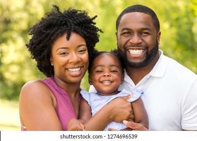 Happy African American Family