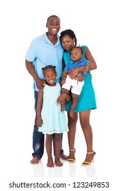 happy african american family full length portrait