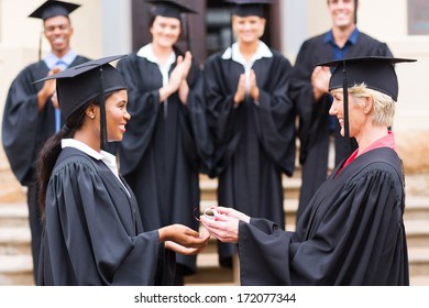 Happy African American Female Graduate Receiving Stock Photo 172077344 ...