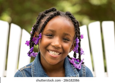 Happy African American Little Girl