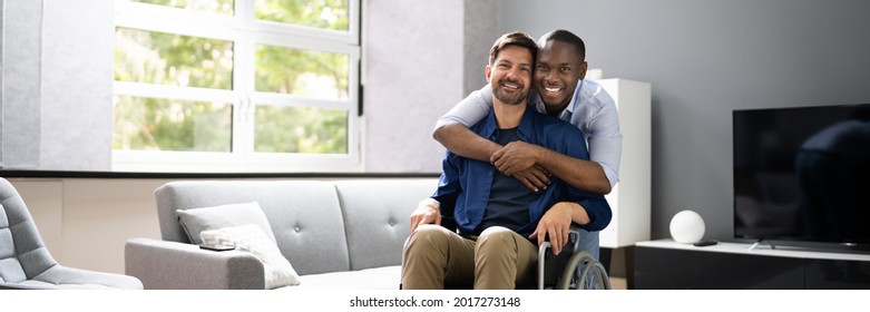 Happy African American Patient In Wheel Chair