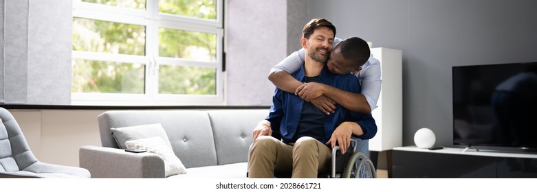 Happy African American Patient In Wheel Chair