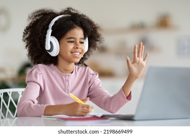 Happy African American School Girl Cute Stock Photo 2198669499 ...